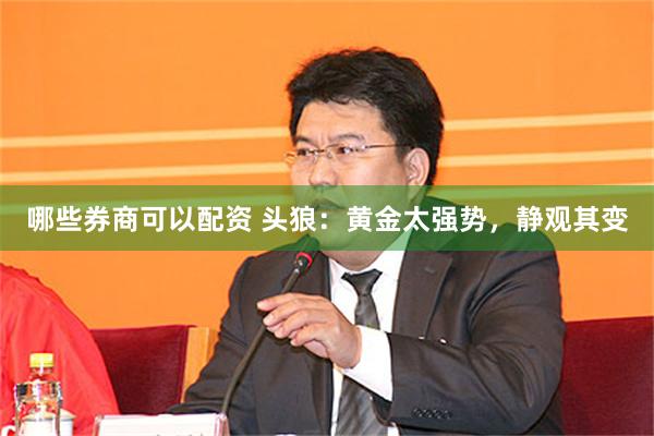 哪些券商可以配资 头狼：黄金太强势，静观其变