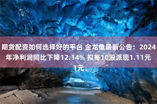 期货配资如何选择好的平台 金龙鱼最新公告：2024年净利润同比下降12.14% 拟每10股派现1.11元