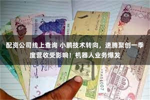 配资公司线上查询 小鹏技术转向，速腾聚创一季度营收受影响！机器人业务爆发