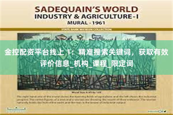 金控配资平台线上 1：精准搜索关键词，获取有效评价信息_机构_课程_限定词